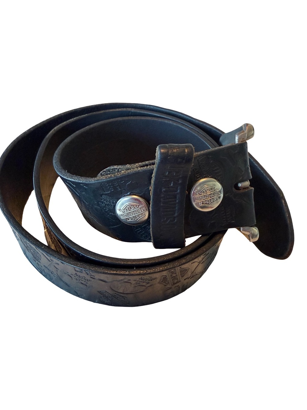 Harley Davidson Men’s Leather Belt In Black 
42” Plus 2” Buckle